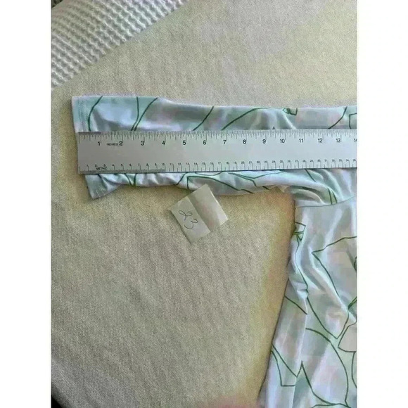 EUC Alfani BLUE BOLD LEAF Women's Printed Swing Top, US XL 3/4 Flared Sleeves - Picture 10 of 11